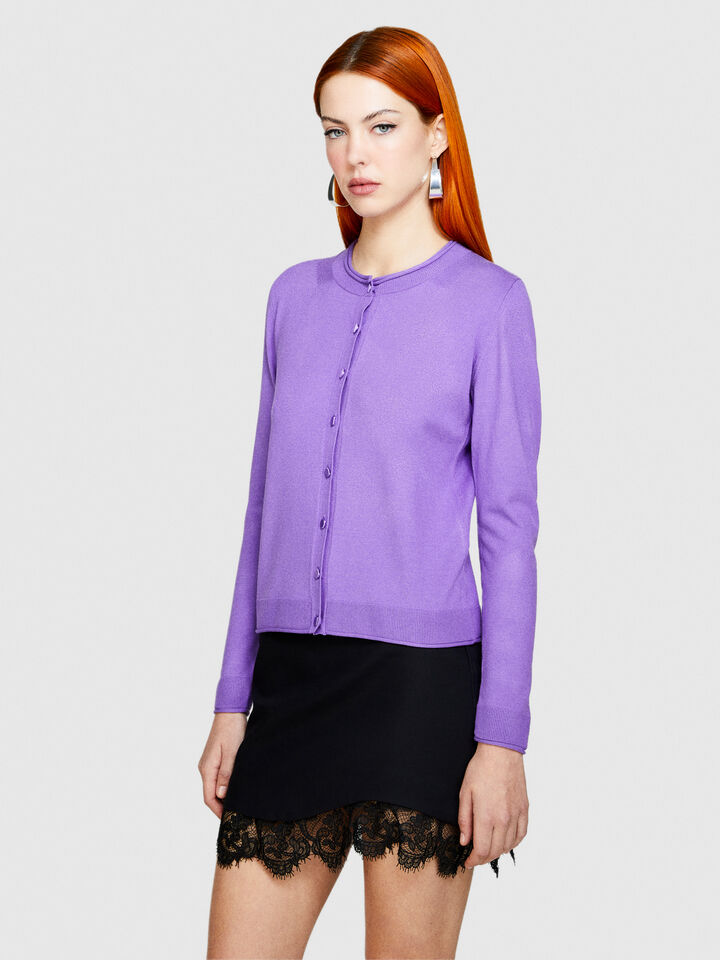 Regular fit cardigan - women's cardigans - Lilac | Sisley image number 4